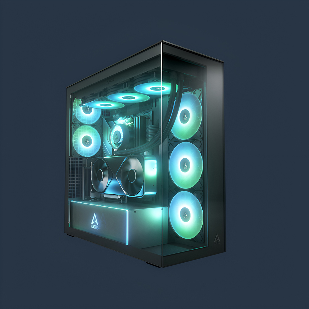 Arctic Xtender ARGB Mid Tower Case Front View