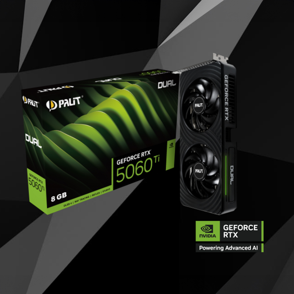 Palit GeForce RTX 5060 Ti Dual 8GB Gaming Graphics Card