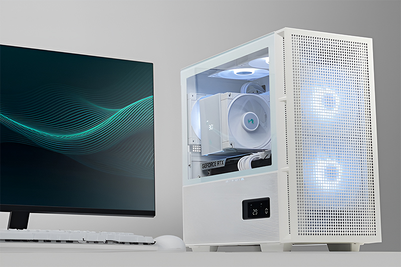 DeepCool CH360 DIGITAL WH Micro ATX Tempered Glass PC Case