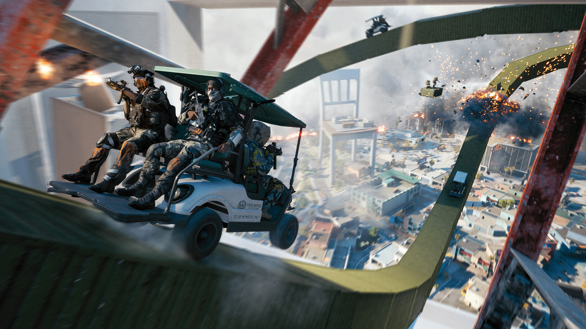 Soldiers fighting from a vehicle in Battlefield 6 RedSec.