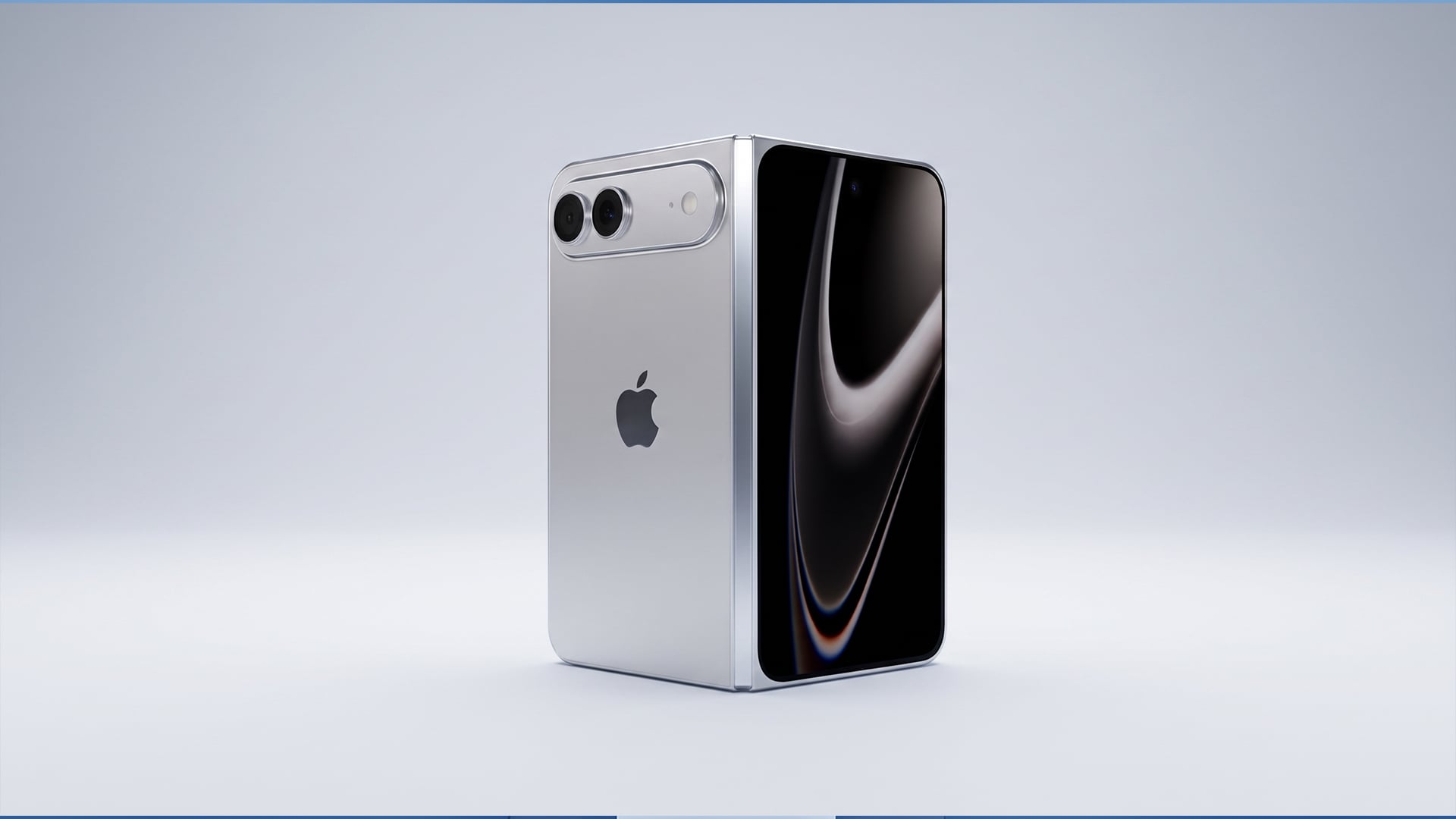 Side profile of the closed iPhone Fold showing camera housing.