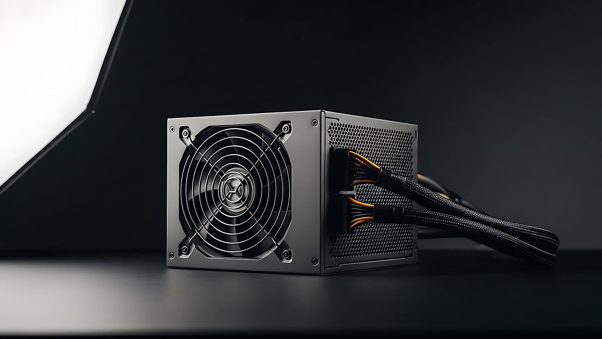 ATX 3.1 power supply with modular cables.
